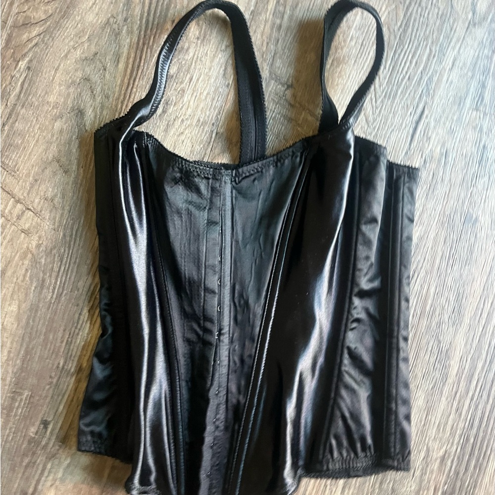 Victoria’s Secret Black Satin Renaissance Bridal Corset Top 34 Medium